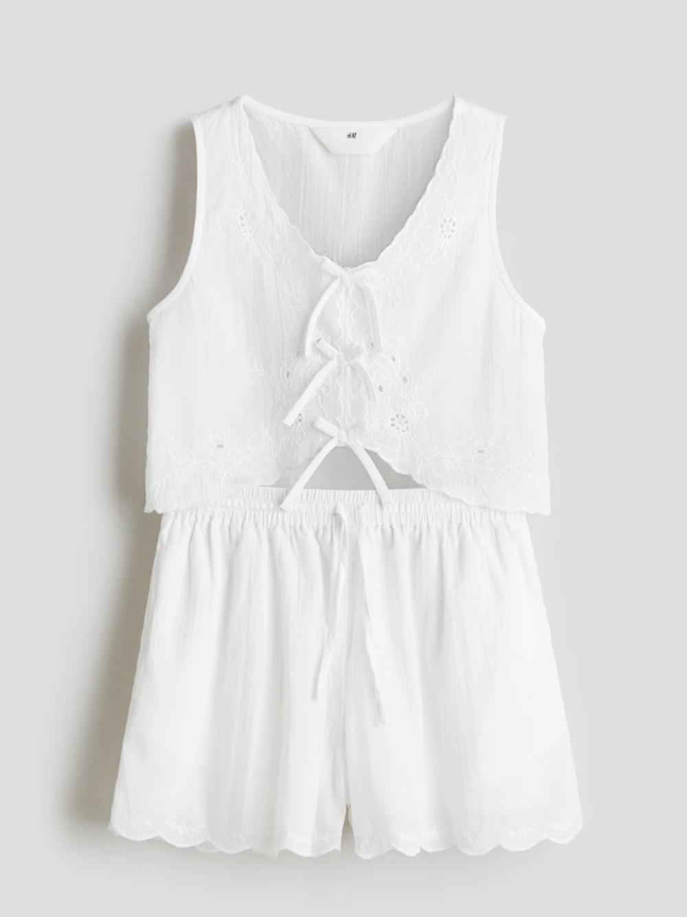 Girls H&M 2-Piece Cotton Top & Shorts Set - size 9-10